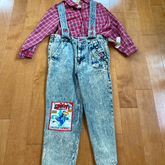 NWT Vintage Children’s Place Overalls with Long Sleeved Shirt Set 4T Unisex